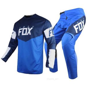Livraison gratuite 180 Revn maillot pantalon Enduro équipement ensemble MX Combo tenue hommes vtt BMX Dirt Bike costume cyclisme tout-terrain bleu Kits