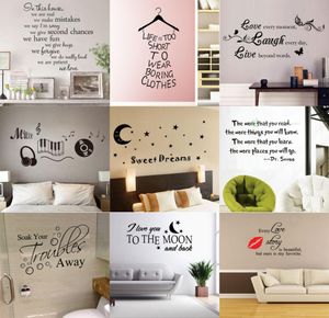 180 stijlen Nieuwe verwijderbare letters Citaat Wall Decals Home Decor Sticker Mordern Art Mural For Kids Nursery Living Room7009358