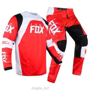 Livraison gratuite 180 Trice Lux équipement ensemble Motocross course Jersey pantalon vtt vélo tout-terrain Kits moteur moto rouge costume hommes