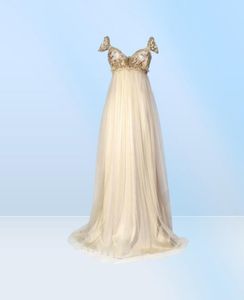 1800 Robes de mariée de style victorien Regency Inspiré vintage Discount Elegant A Line Formal Long Bridal Party Gowns6230174