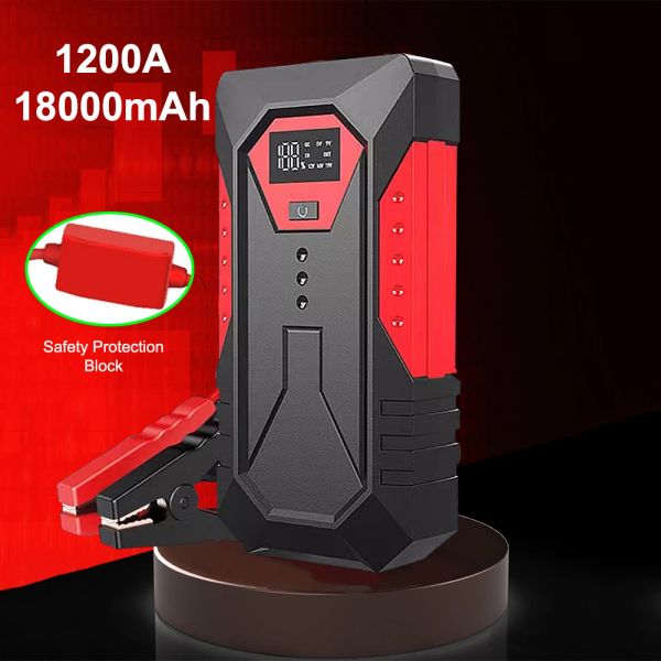 18000mAh Car Jump Starter Portable Power Bank Car Battery Batteron 12V Car Deli Dispositif pour l'essence Diesel 6.0L / 4.0L