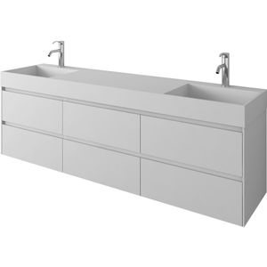 Meubles de salle de bain 1800 mm Vanité debout en pierre solide de surface solide Blum Tiroir Valeur de vesti