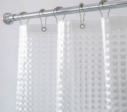 180180cm Ligne de rideau de douche transparente EVA Heavy Duty pour la salle de bain rideau étanche 4949408