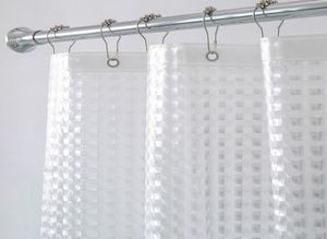 Juego de revestimiento de cortina de ducha transparente Eva 3D resistente de 180,180 cm, para baño, cortina impermeable 3408866