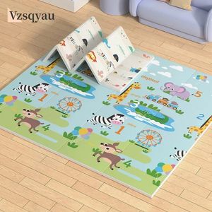 180200cm pliant xpe play mat gamin soft plancher caricature de bande dessin animée jeu double surface de surface cadeau 240411