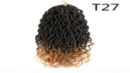 18039039 Goddess Faux Locs Krullende uiteinden Kort Golvend Synthetisch haarextensions Gehaakte vlechten Golvend faux locs gehaakt haar 79665383