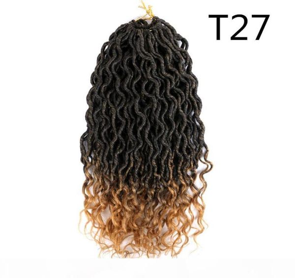 18039039 Déesse Faux Locs Bouclés Extrémités Courtes Ondulées Extensions de Cheveux Synthétiques Crochet Tresses Cheveux ondulés faux locs crochet cheveux 71799866