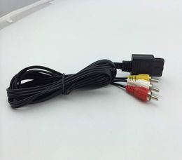 6ft 180cm AV TV RCA VIDEO KABEL VOOR GAME CUBE / 3RCA VOOR SNES GAMECUBE / VOOR N64 64 Groothandel 200pcs / lot