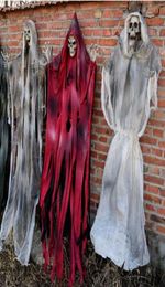 Skeleton de calavera Halloween de 180 cm Hanging Fantasma Ornamento Propiedad de Diy Puerta de bricolaje Horror Diseño de la casa embrujada Decoración de la fiesta Y5095418