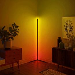 180 cm rgbic LED lampe à plancher intelligent Apple télécommande Modern Corner Floor Light atmosphérique Stand Stand Light Home Decoration