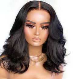 180d Wave sans glue gerbe cheveux humains 13x6x1 vague de corps Bob Partie Lace S Brazilian Body Wave Lace Front S for Women 240408