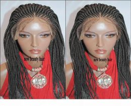 180Density Frontal Cornrow Frontal Cornrow Africa American Femmes Boîte de style tresse tresse Crochet Traids Lace Front Perruque avec bébé hai5769394