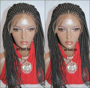 180density main dentelle frontale cornrow perruque afro-américaine femmes style boîte tresse perruque crochet tresses dentelle avant perruque avec des cheveux de bébé