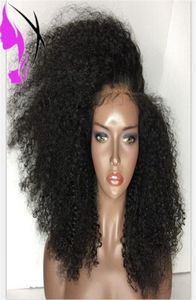 Perruque Lace Front Wig synthétique Afro bouclée et crépue, perruque Lace Front Wig synthétique longue de 180 de densité pour femmes noires, 8749123