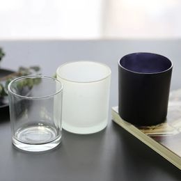 Portavelas de cristal de 180ml, taza de vela perfumada para mesa, hogar, bricolaje, colorido, romántico, decorativo