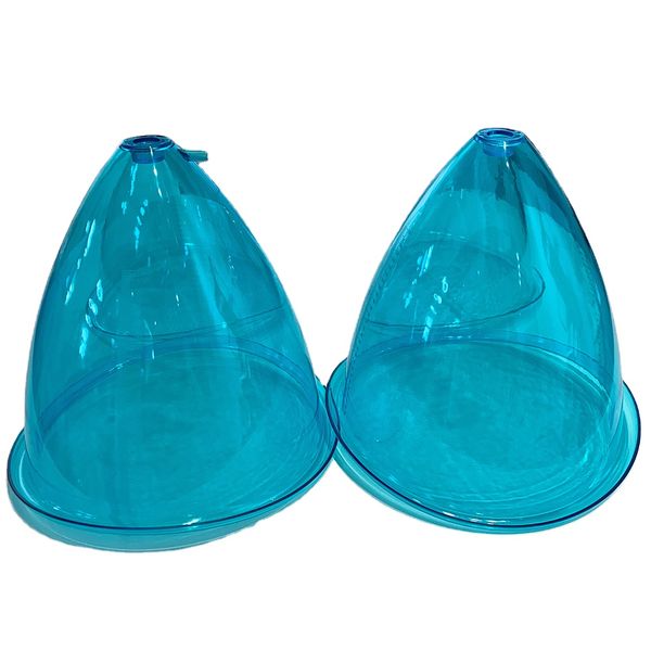 Accessoires Pièces 180 ml La plus grande taille XXXL en plastique bleu grande tasse pour le traitement colombien de levage des fesses élargissement du sein machine d'aspiration sous vide