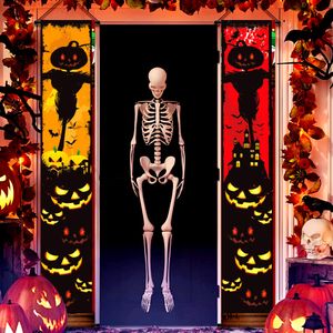 180x30 cm Halloween Vlaggen Welkom Deur Banner 100D Polyester Stof Opknoping Decoratie Banners L2320