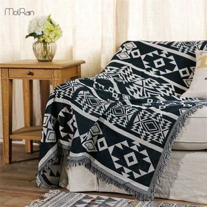 180x340cm couverture à usage domestique Inde Style motif géométrique jeter s pour lits Crochet chaise de couchage housse de canapé épais 211122