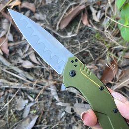 Green Tactical Knife Knife High Quality Extérieur couteau pliant auto-défense Haute dure durelle de poche Couteau de poche portable