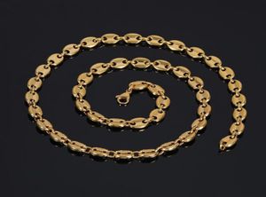 1824 pouces HIP HOP HAUFFES Collier de chaîne en acier inoxydable Collier de chaîne de café plaqué à or 18k Collier de chaîne 28271420389