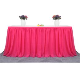 183 x 77 Cm Tutu Tulle Tafel Rok Servies Doek Bruiloft Baby Douche Party Home Decor Tafel Loskoppelingsfeestje Y200421