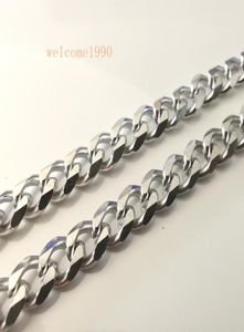 1832 pouces Choisissez le long 5pcs Silver 45 mm de large Collier de chaîne de liaison en acier inoxydable de 45 mm de large pour femmes cadeaux pour hommes Smoo8753910