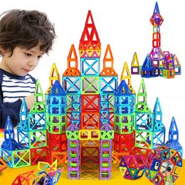 184PCS-110PCS MINI MAGNETISCHE Designer Constructieset Model Gebouw speelgoed Plastic magnetische blokken Educatief speelgoed voor kinderen GIF 220527