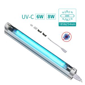 185254nm 110v 220 V 6W 8W Geen Ozon UVC Germicidal Light T5 Desinfectiebuis Sterilisatie UV-lamp met Base voor het ziekenhuis