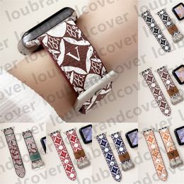 1854 Designer Apple Watch band 44mm 49mm Correas de reloj de cuero genuino para apple watch series 9 8 3 4 5 6 7 38MM 42MM iwatch Bands Brazalete Pulsera de cuero ap Smart Straps