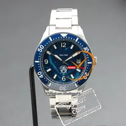 1858 Iced Sea Date Automatic129369 Mens Watch Steel Case Ceramics Cémiques Blue Cadrée Bracelet en acier inoxydable Reloj Hombre Montre Homme Puretimewatch Ptmbl