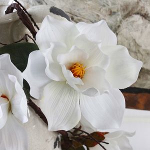 185 cm Kunstmatige Magnolia Silk Fake Flower Branch Fleur Artificielle Flores regelen Tafel Bruiloft Home Decor Party Accessoire 201203