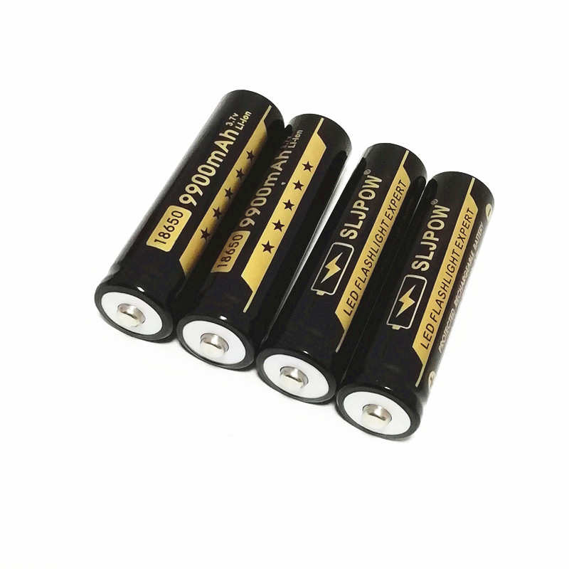Batteria 18650 9900 mAh 4,2 V a punta / testa piatta ricaricabile al litio per torcia esterna / fonografo / audio Bluetooth