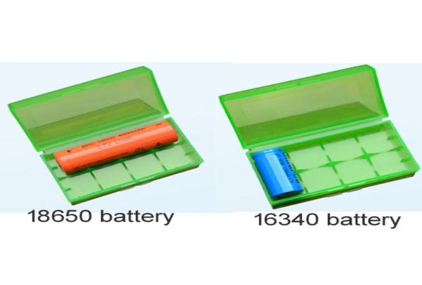 Caja de almacenamiento de batería 18650, paquete de contenedor de almacenamiento de batería de plástico 218650418350 o 416340 para batería mod mecánica ecig3610707