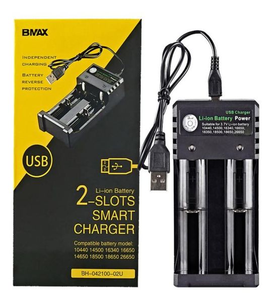 18650 Battery Dual Chargeur avec USB 20 Cable Lion 2 Slot Lithium Batteries pour 20700 26650 183504508929