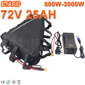 18650 Mobiele Ebike Batterij 72V 20AH 25AH Driehoek Elektrische Fiets Lithium Ion Batterij Voor 3000W 2000W 1000W Elektrische Fiets Scooter.