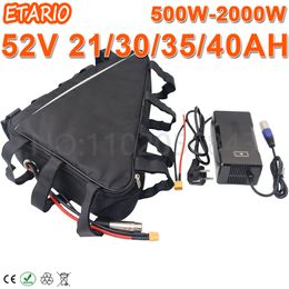 Batterie 18650 Ebike 52V 20AH 48V 20AH 30AH 35AH 40AH 50AH Batterie pour moteur de vélo électrique Bafang 2000W 1500W 1000W 750W.