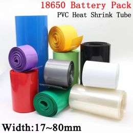 18650 Lipo Battery Wrap PVC THAUX TUBINE TUBE LAVEUR DE 17 mm ~ 80 mm Film isolé Lithium Câble Câble Mosotte de fil Protecteur