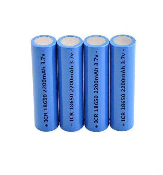 Batterie rechargeable 18650 mAh, 2200 mAh, à dessus plat, 2000 mAh, 2200 mAh, 2600 mAh, pour écouteurs, Power Bank, Use2507785