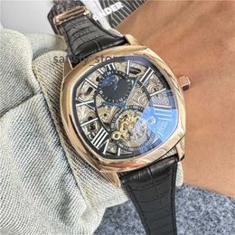 187 Business Luxury Mens Watchs Top Brand Designer Mécanique Mouvement automatique Mouvement Moon Phase de moule Vol Fly