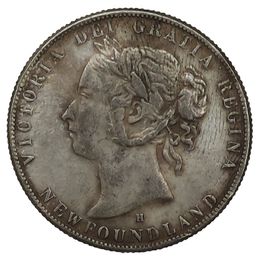 1876 Royaume-Uni 50 cents pièces de monnaie plaquées argent