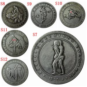 1879-CC sexy Hobo Coins USA Morgan Dollar Sculpté À La Main Artisanat Copie Pièces En Métal Artisanat Cadeaux Spéciaux