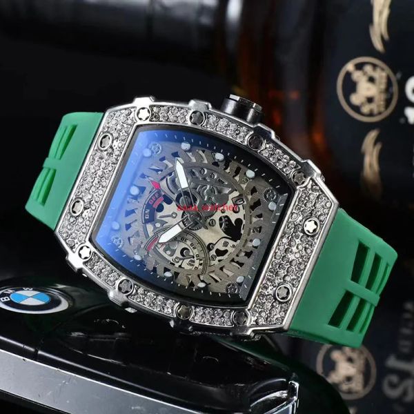 187New Feu Fleur Montre À Quartz Hommes En Acier Inoxydable Conception Mâle Montre-Bracelet Homme Sport Classique Jaune En Caoutchouc Upwrist Diamant Montre-Bracelet