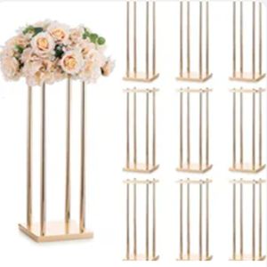Wrought Iron Tall Wedding Centerpiece Table Decoration Metal vases for Centerpieces Gold Flower Stand for Wedding Party Event