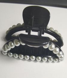 189 SAMCC Fashion Hair Accessories Black Hairclips 842cm Pearl Acrylique Grip Hairpins for Ladies Gift 2pcSlot4174904