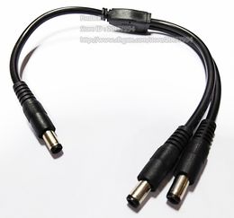 Kabels, 18AWG DC 5.5x2.1mm Mannelijk naar Dual DC_5.5 * 2.1mm-Male Plug Connector Adapter Kabel ongeveer 30cm / 10pcs