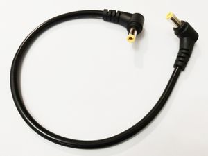 Cables de CC, 18AWG Doble ángulo de 90 grados CC 5.5 * 2.5 mm (Compatible con DC-5.5x2.1 mm) Cable conector de enchufe de alimentación Aproximadamente 30 CM / DHL gratis / 200PCS