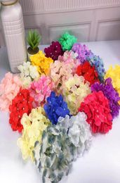 18cm 21Colors 50pcs Hortensia artificiel Hortensia Silk Flower Head for Wedding Wall Arch DIY Fond de scène SENCERY ACCESSOIRE 6163871