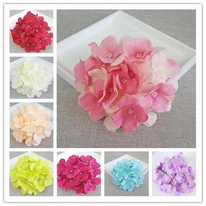 Hortensia artificielle 18CM 7 1, tête de fleur décorative en soie pour arc mural de mariage, fleur de cheveux DIY, accessoire de décoration de maison pr217z