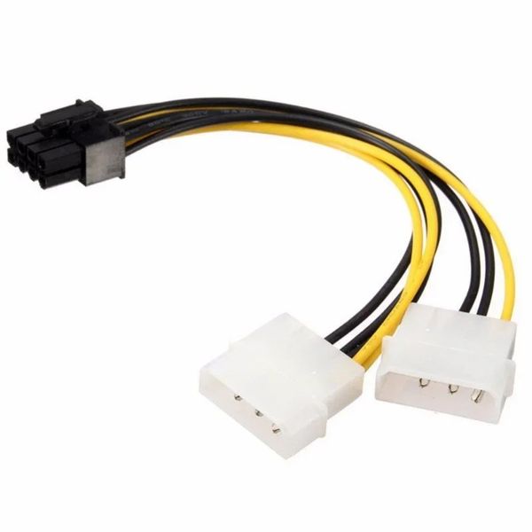 18 cm 8pin à double cordon d'alimentation de carte vidéo 4pin