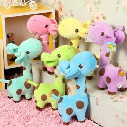 18 cm mignon girafe en peluche pendentif doux cerf en peluche dessin animé animaux poupée bébé enfants jouets garçon et fille noël anniversaire coloré cadeaux